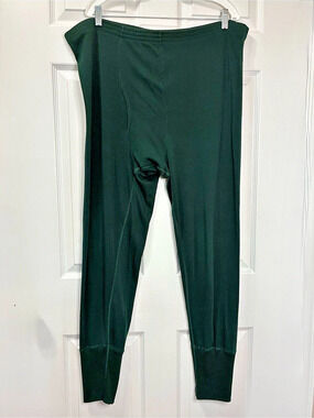 Vintage Cabela’s Long John’s Men’s XL Tall Forest Green USA Made Banded Hem Flaw